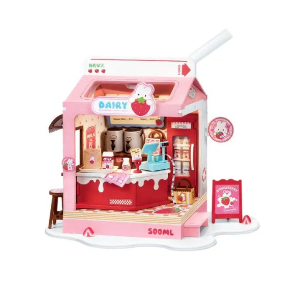 DIY Miniature House Kit | Strawberry Milk Box For Cheap