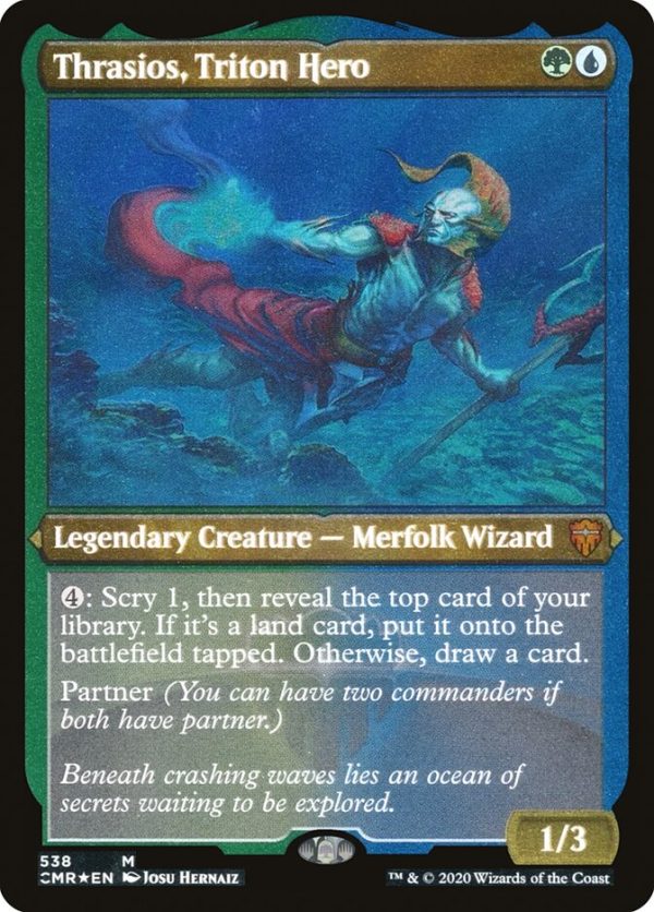 Thrasios, Triton Hero (Etched) [Commander Legends] Online