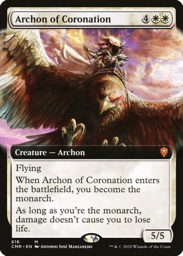 Archon of Coronation (Extended Art) [Commander Legends] For Sale