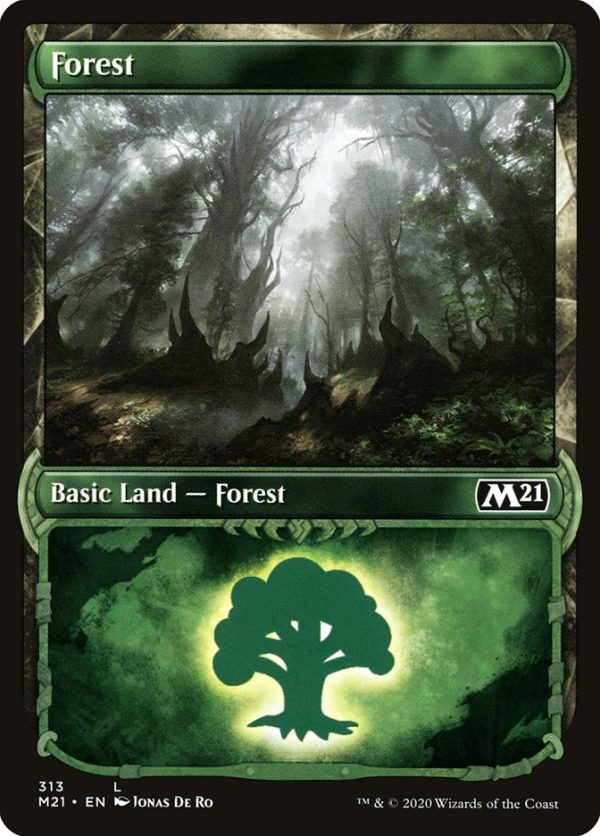 Forest (313) (Showcase) [Core Set 2021] For Cheap