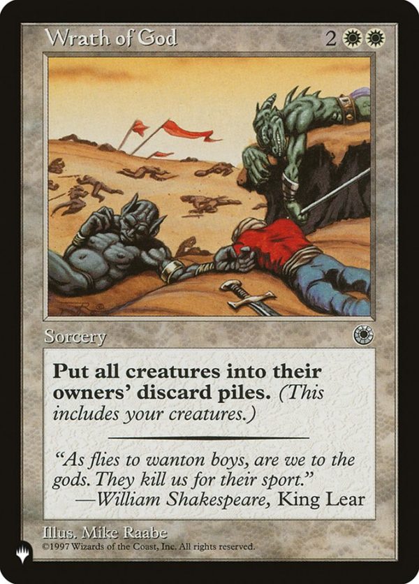 Wrath of God [The List] Sale