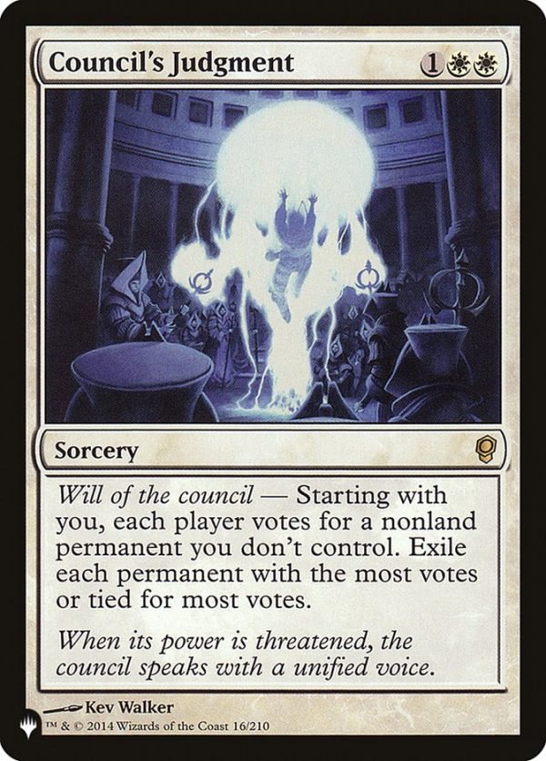 Council s Judgment [The List] on Sale