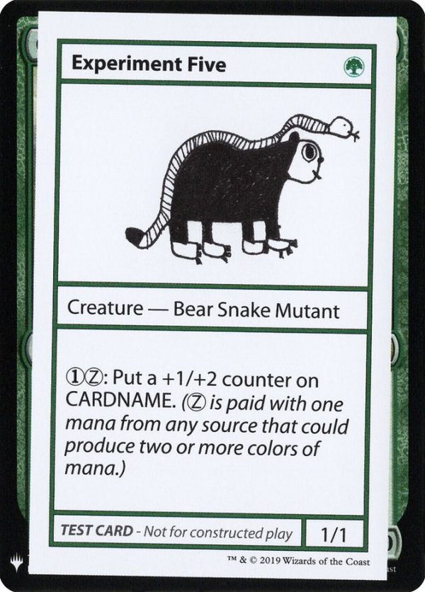 Experiment Five [Mystery Booster Playtest Cards] Discount