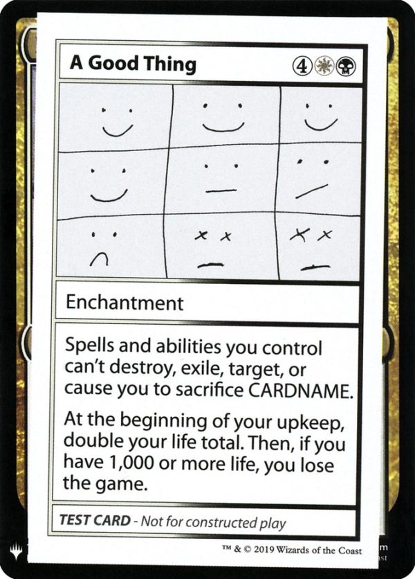 A Good Thing [Mystery Booster Playtest Cards] Cheap