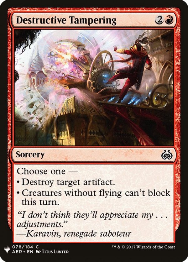 Destructive Tampering [Mystery Booster] Online